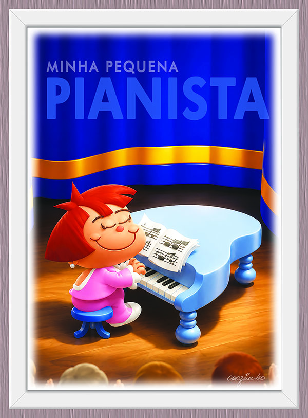 Quadro Minha Pequena Pianista