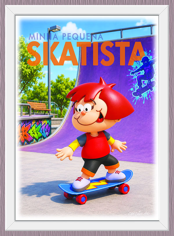 Quadro Minha Pequena Skatista